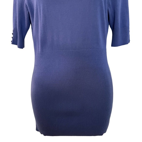 INC International Concepts Y2K Periwinkle Half Sleeve Scoop Neck Sweater - M - Picture 7 of 7